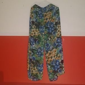 Women crop top pants suit